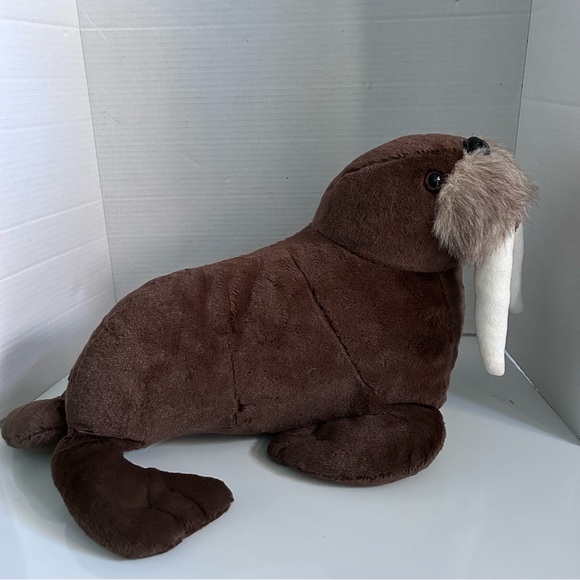 Stuffed Animal House Brown Walrus plush 20” - Picture 6 of 7